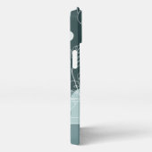 スプルチェグリーンボホトロピカルモンステラ葉 iPhoneケース (右側面)