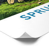 スプルチェノブウェストバージニアトラベルプリント ポスター (角)