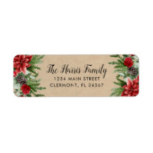 スプルチェピネコーンアンドポインセティアクラフト紙