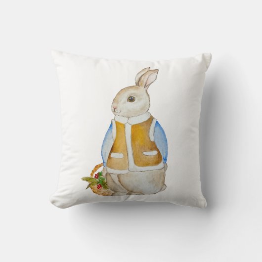 スプルースのぬか入りのバスケットを持つ可愛いクリスマスヘア クッション (正面)