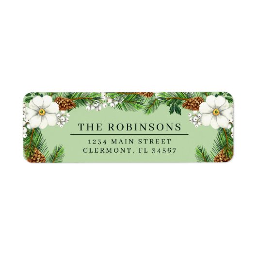 スプルースのスパイスと冬の果実のラベル ラベル (正面)