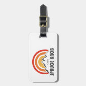 スプルースのノブ ラゲッジタグ (正面縦)