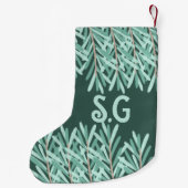 スプルースのモミの木離れの木のストッキング スモールクリスマスストッキング (裏面)