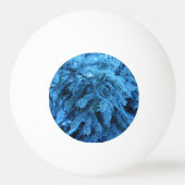 スプルースの枝は雪と霜の結晶で覆われている 卓球ボール (正面)