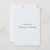 スプルースブルーミントジオメトリックモダンウェディングRSVP 招待状 (裏面)