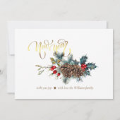 スプルース支店の新年フォトグリーティングカード 案内状 (裏面)