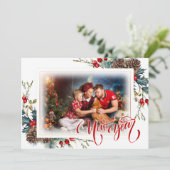 スプルース支店の新年フォトグリーティングカード 案内状 (スタンド正面)