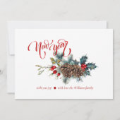 スプルース支店の新年フォトグリーティングカード 案内状 (裏面)