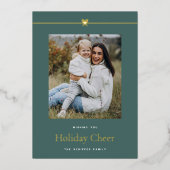 スプルース |ボーモダンシンプルフォトクミニマルリスマス 箔シーズンカード (正面)