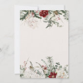 スプルース&レース | 冬の花模様結婚の写真 セーブザデート (裏面)