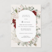 スプルース&レース | 冬の花模様結婚の詳細 エンクロージャーカード (正面)