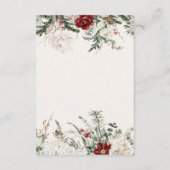 スプルース&レース | 冬の花模様結婚の詳細 エンクロージャーカード (裏面)