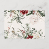 スプルース&レース | 冬の花模様結婚のQR エンクロージャーカード (裏面)