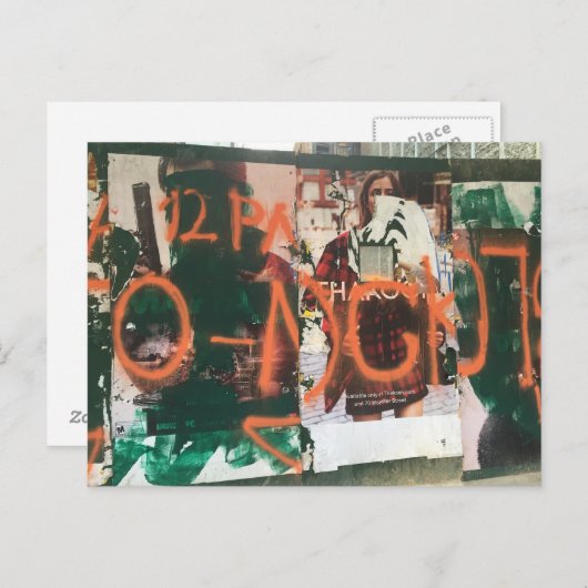 スプレイ絵を描グ・グラフィティ・ミッドタウン・マンハッタンNYC写真 ポストカード (正面/裏面)