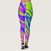 スプレイ絵を描ピンクライムブルー レギンス (裏面)