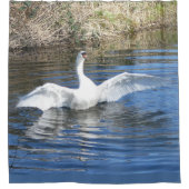 スプレッドウイングシャワーカーテン付き白鳥 シャワーカーテン (正面)