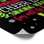 スプレッドクリスマス応援が大声で歌っているクリスマス小妖精や小人P ポスター (角)