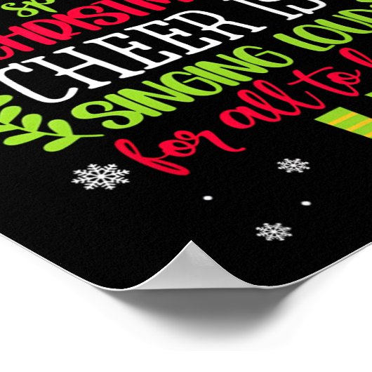 スプレッドクリスマス応援が大声で歌っているクリスマス小妖精や小人P ポスター (角)