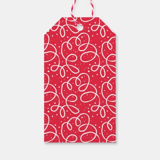 スプレッドクリスマス応援ハンドレターレッドホリデイ ギフトタグ (裏面)