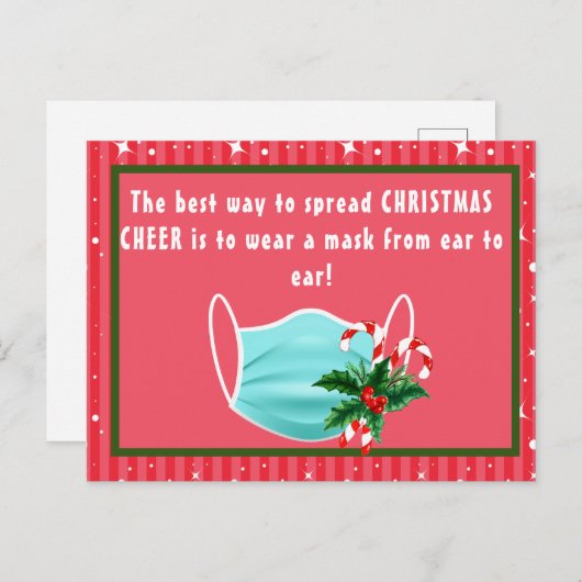 スプレッドクリスマス応援マスク ポストカード (正面/裏面)