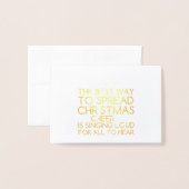 スプレッドクリスマス応援 箔カード (封筒付き正面)