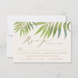 スプレッドサマー結婚式招待状RSVP 出欠カード