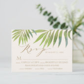 スプレッドサマー結婚式招待状RSVP 出欠カード (スタンド正面)