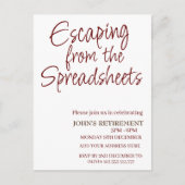 スプレッドシートからの脱出おもしろい除 ポストカード (正面)