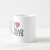 スプレッドシートが好き、おもしろい会計 コーヒーマグカップ (正面左)