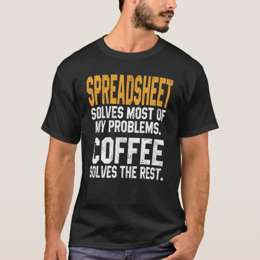 スプレッドシートで問題解決！コーヒーデータサイエンス Tシャツ (正面)