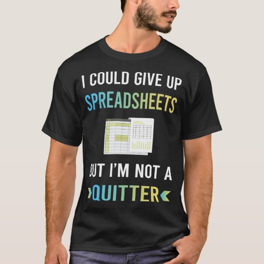 スプレッドシートで諦めない Tシャツ (正面)