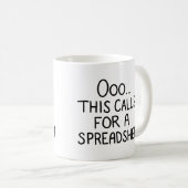 スプレッドシートの作業デーおもしろいタを呼び出す コーヒーマグカップ (正面右)