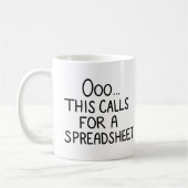 スプレッドシートの作業デーおもしろいタを呼び出す コーヒーマグカップ (左)