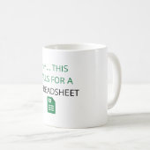 スプレッドシートの呼び出し コーヒーマグカップ (正面右)