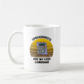 スプレッドシートは私の愛の言語である コーヒーマグカップ (左)