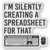 スプレッドシートアドバイザを黙って作成クールする シール (正面)