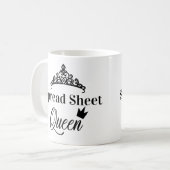 スプレッドシートクイーンおもしろい引用文コーヒーマグ コーヒーマグカップ (正面左)