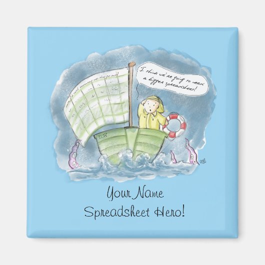 スプレッドシートヒーローストーミーウォーターズ マグネット (正面)