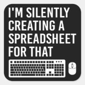 スプレッドシート保険計理人を黙って作成していおもしろいる スクエアシール (正面)