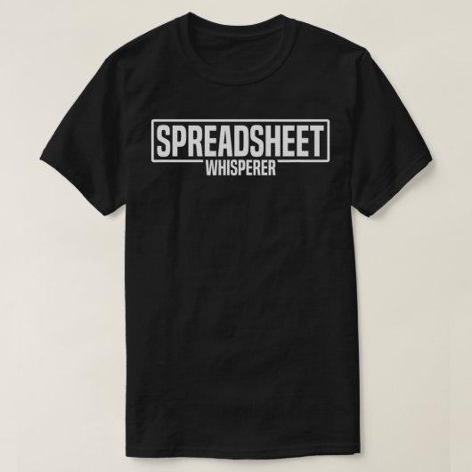 スプレッドシート・ウィスパー保険数理アナリスト保険数理 Tシャツ (デザイン正面)