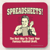 スプレッドシート:サッカーのファンタジーを追跡荷車を引く コースター (正面)