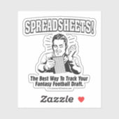 スプレッドシート:サッカーのファンタジーを追跡荷車を引く シール (シート)