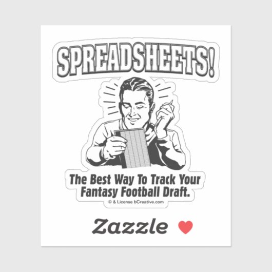 スプレッドシート：サッカーのファンタジーを追跡荷車を引く シール (シート)