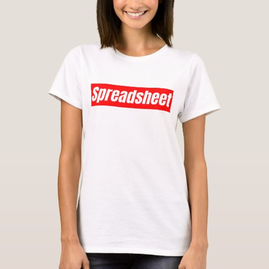 スプレッドシート - 面白い会計士 Tシャツ (正面)