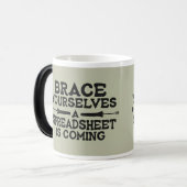 スプレッドシ来ートのおもしろい- Accountant Work Umous コーヒーマグカップ (正面左)