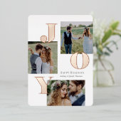 スプレッドジョイフォイルホリデーカード編集可能カラー 箔招待状 (立ち正面)