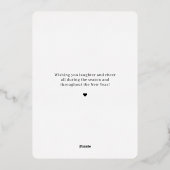 スプレッドジョイフォイルホリデーカード編集可能カラー 箔招待状 (裏面)