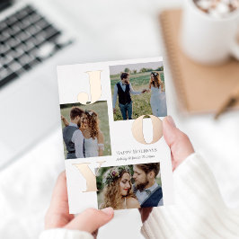 スプレッドジョイフォイルホリデーカード編集可能カラー 箔招待状