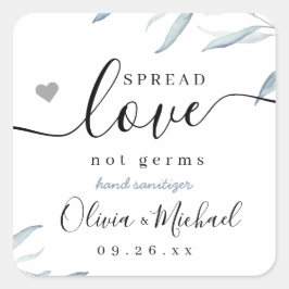 スプレッドラブダスティブルーグリーン結婚式の引き出物 スクエアシール