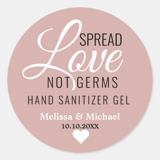 スプレッドラブノンジェームズダスティピンク結婚式の引き出物 ラウンドシール (正面)